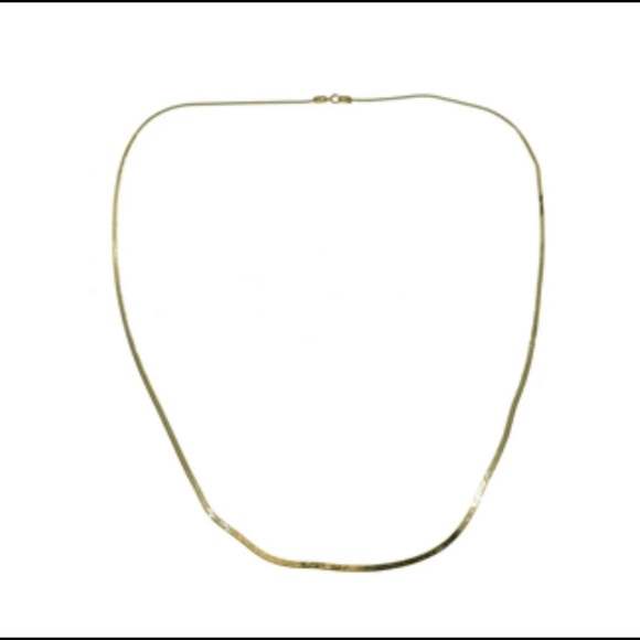 10k gold herringbone necklace 18\